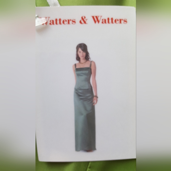 Watters and Watters 2pcs Elegant Formal Dress Gown Avocado Size 10 - Picture 2 of 9